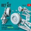 RESKIT RSU48-0497 A-10 Thunderbolt II landing gears (Early & Late) with weighted wheels set for Academy kit (Metal+3D Printed) 1/48
